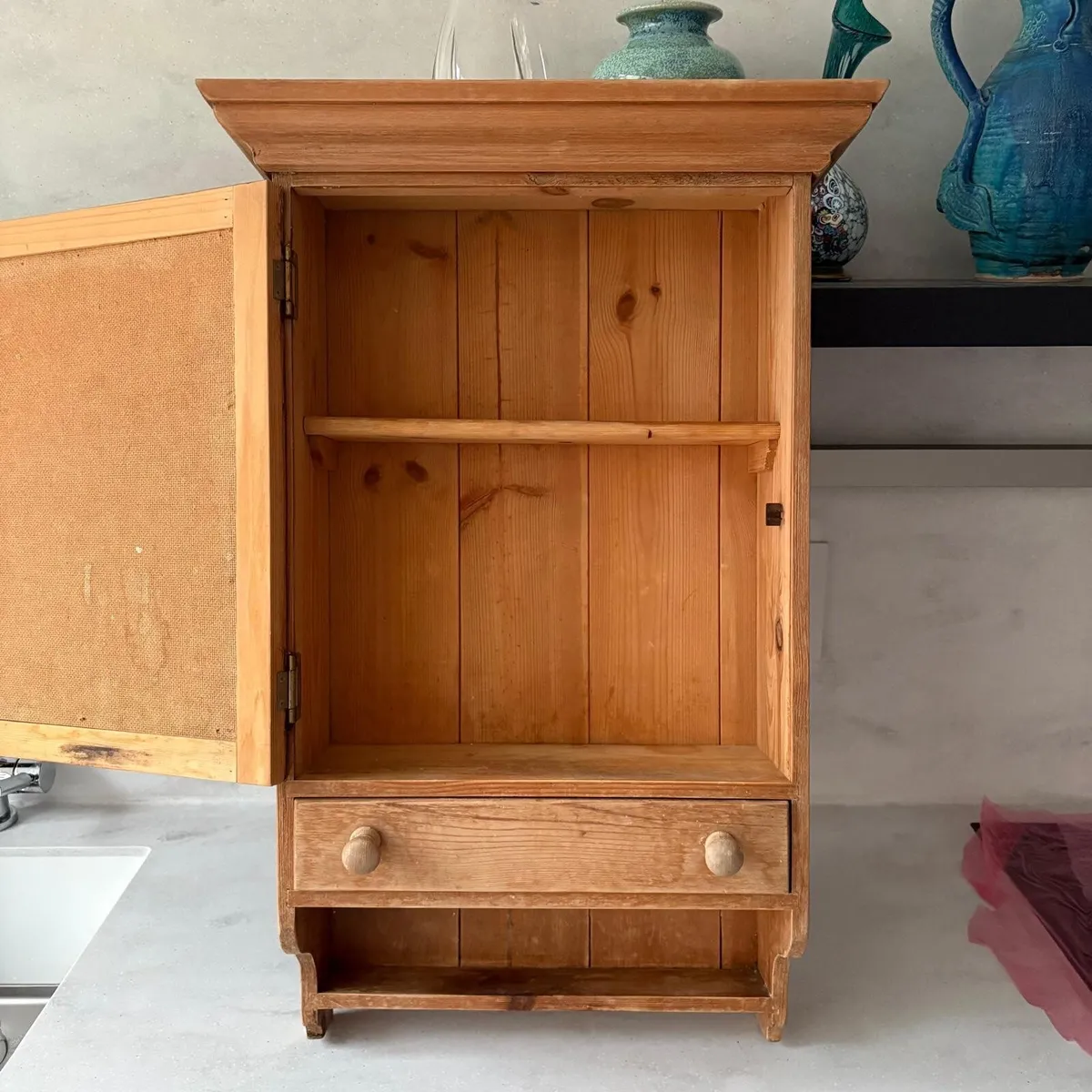 Antique pine Bathroom cabinet - Image 2