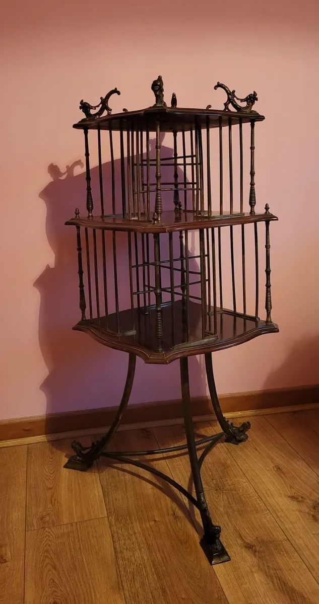 Antique Revolving Bookcase - Image 3