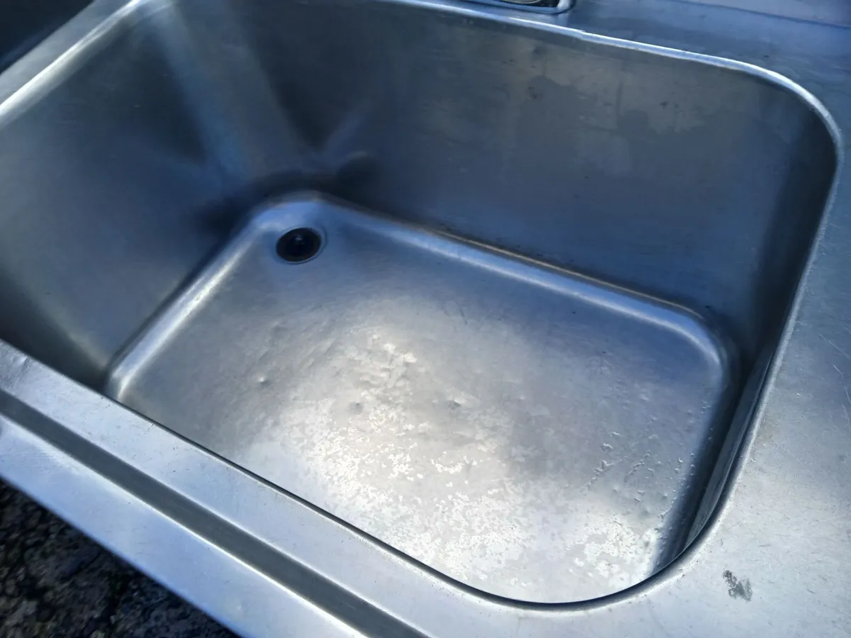 Staneless steel cabbinet double sink unit complete - Image 1