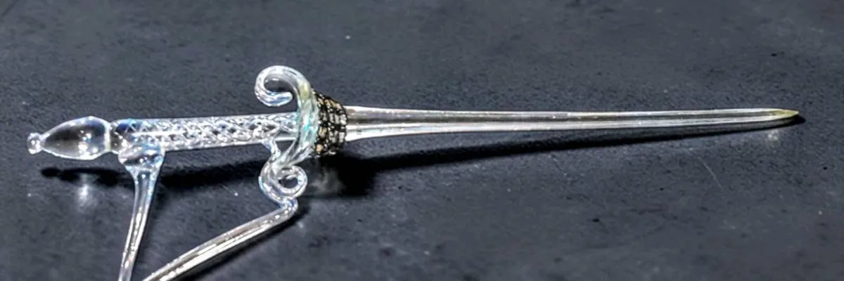 Long crystal sword decoration