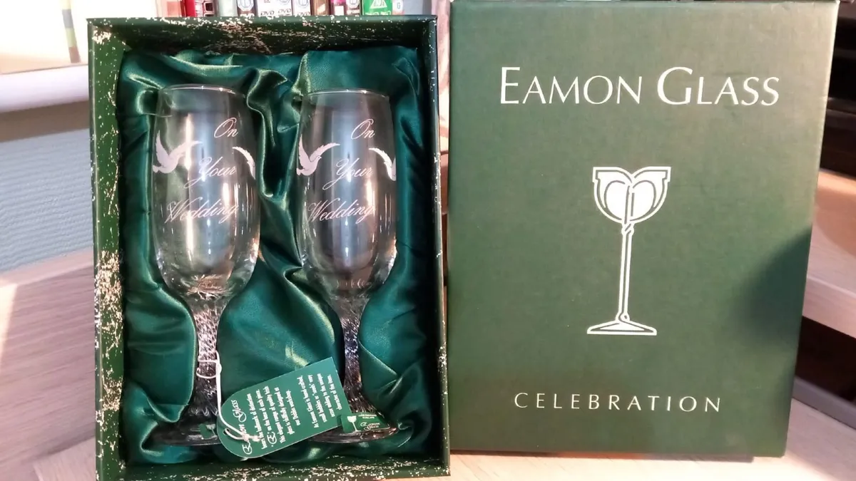 Pair of Wedding Champagne Flutes