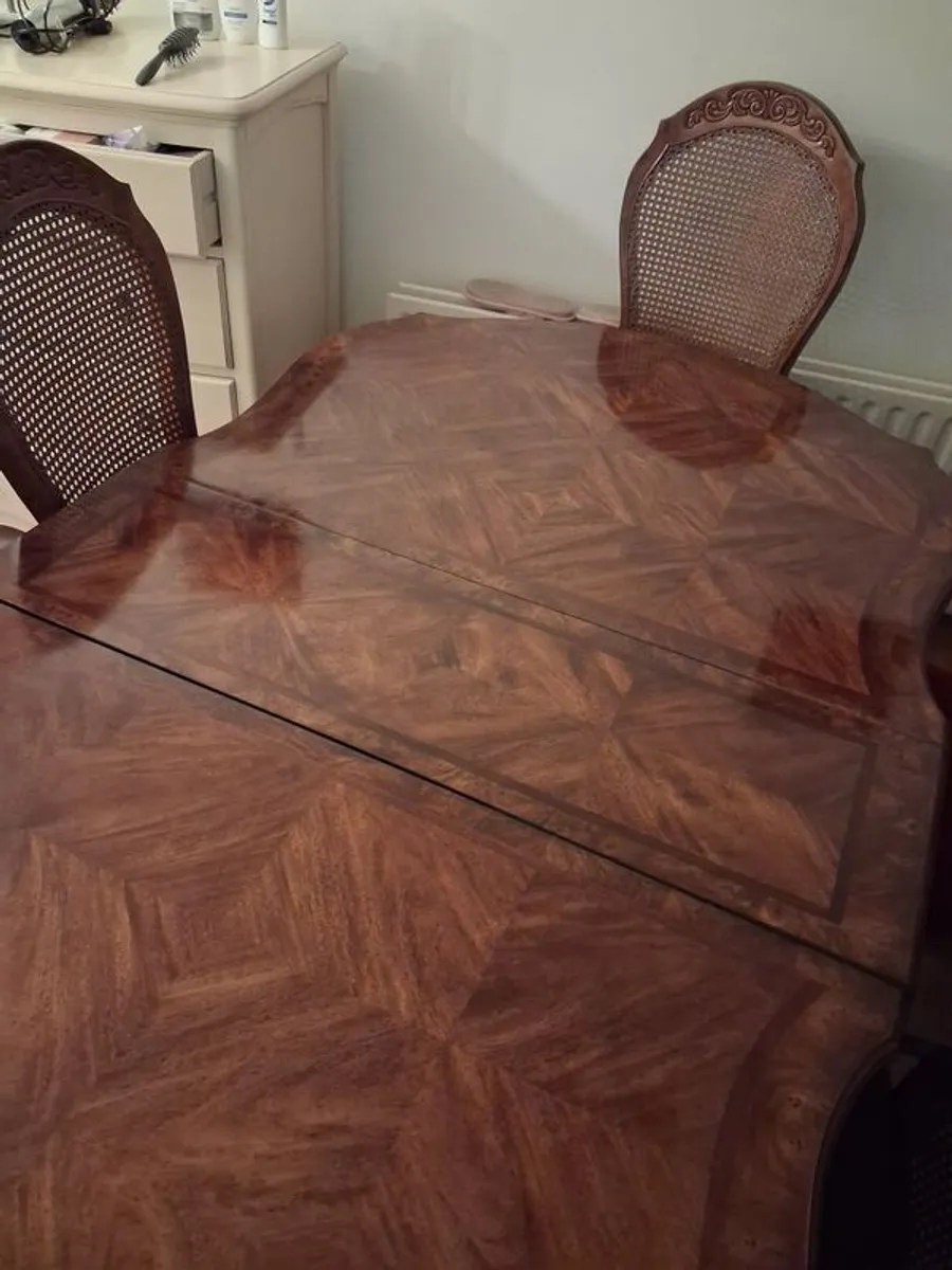 Dining table and chairs and cabinet - Image 4