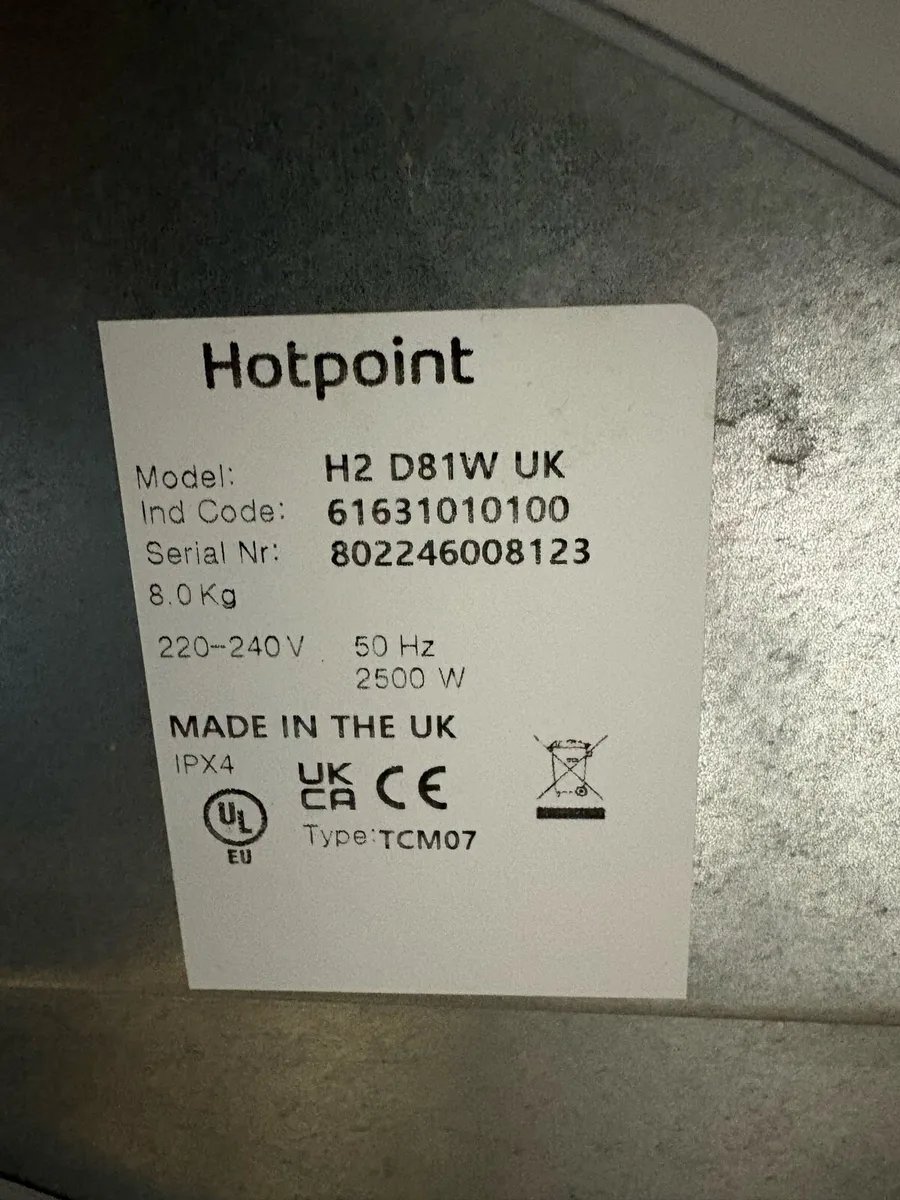 Hotpoint 8Kg Tumble Dryer - Image 3