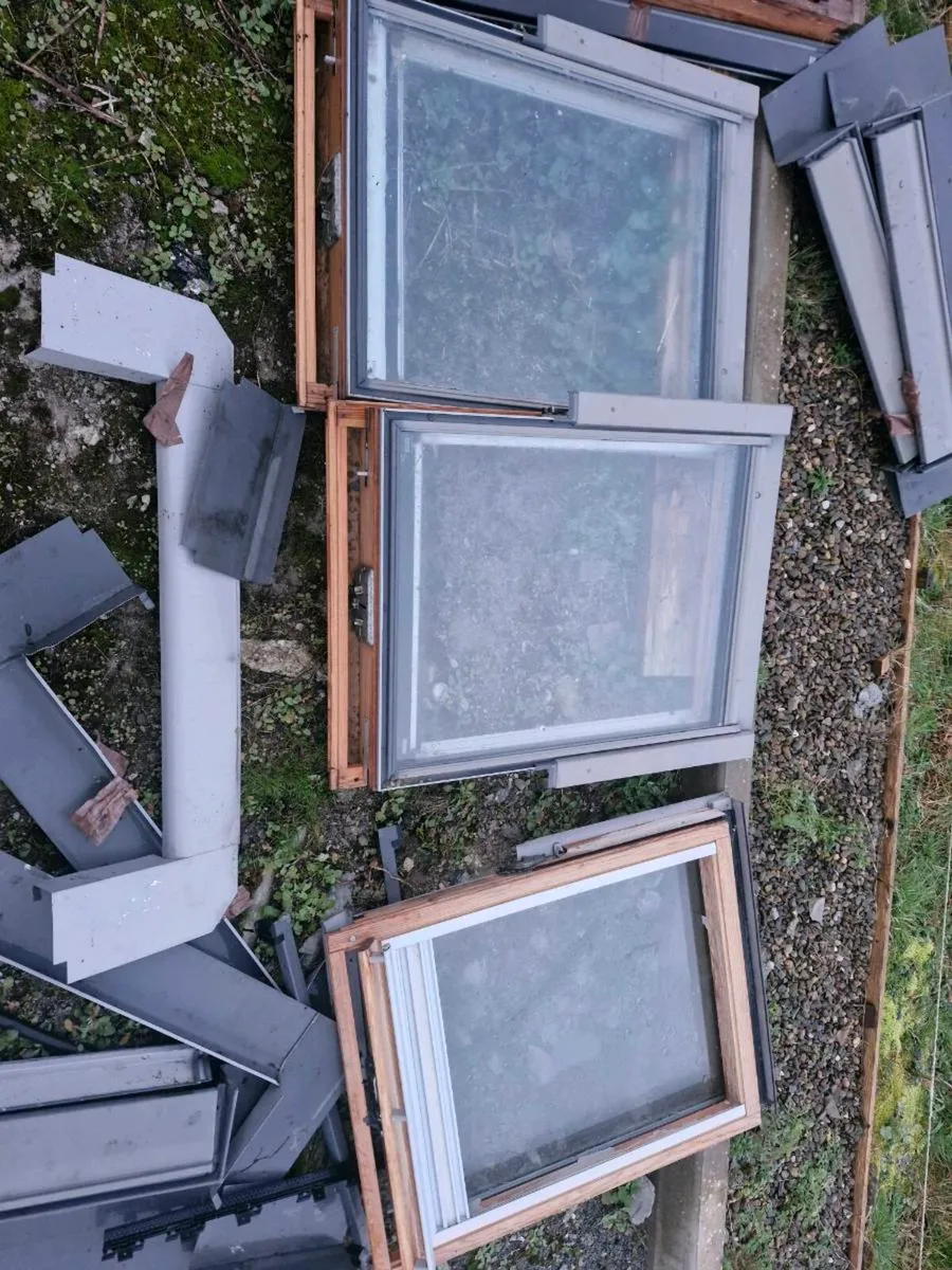 Velux windows 3 of with slate flashings and frames - Image 1