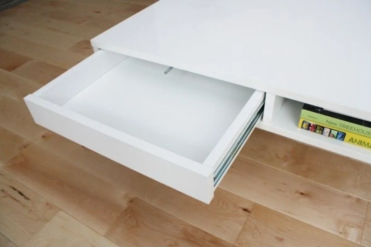 Modern, large, white gloss Coffee Table - Image 2