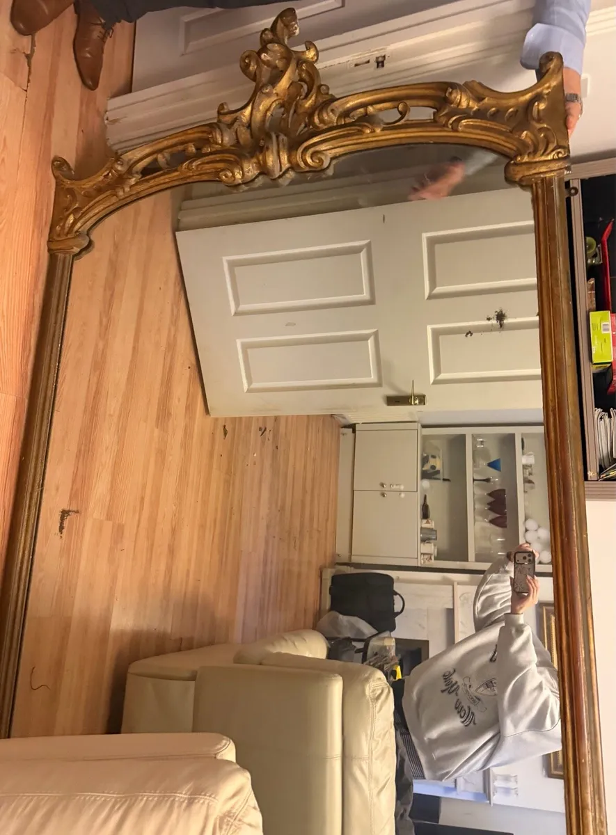 Large Victorian giltwood mirror - Image 2
