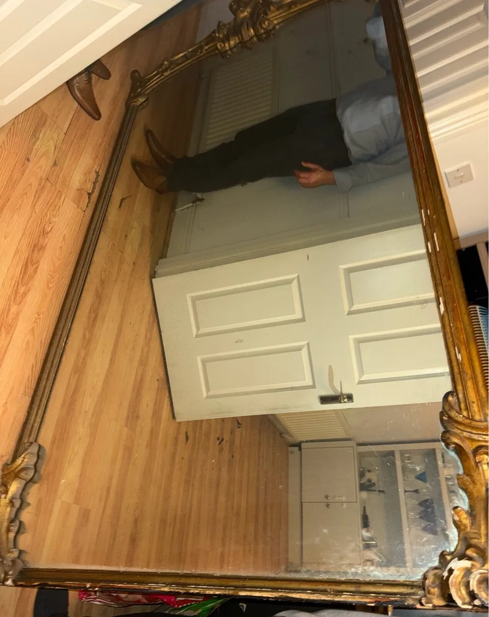 Large Victorian giltwood mirror - Image 4