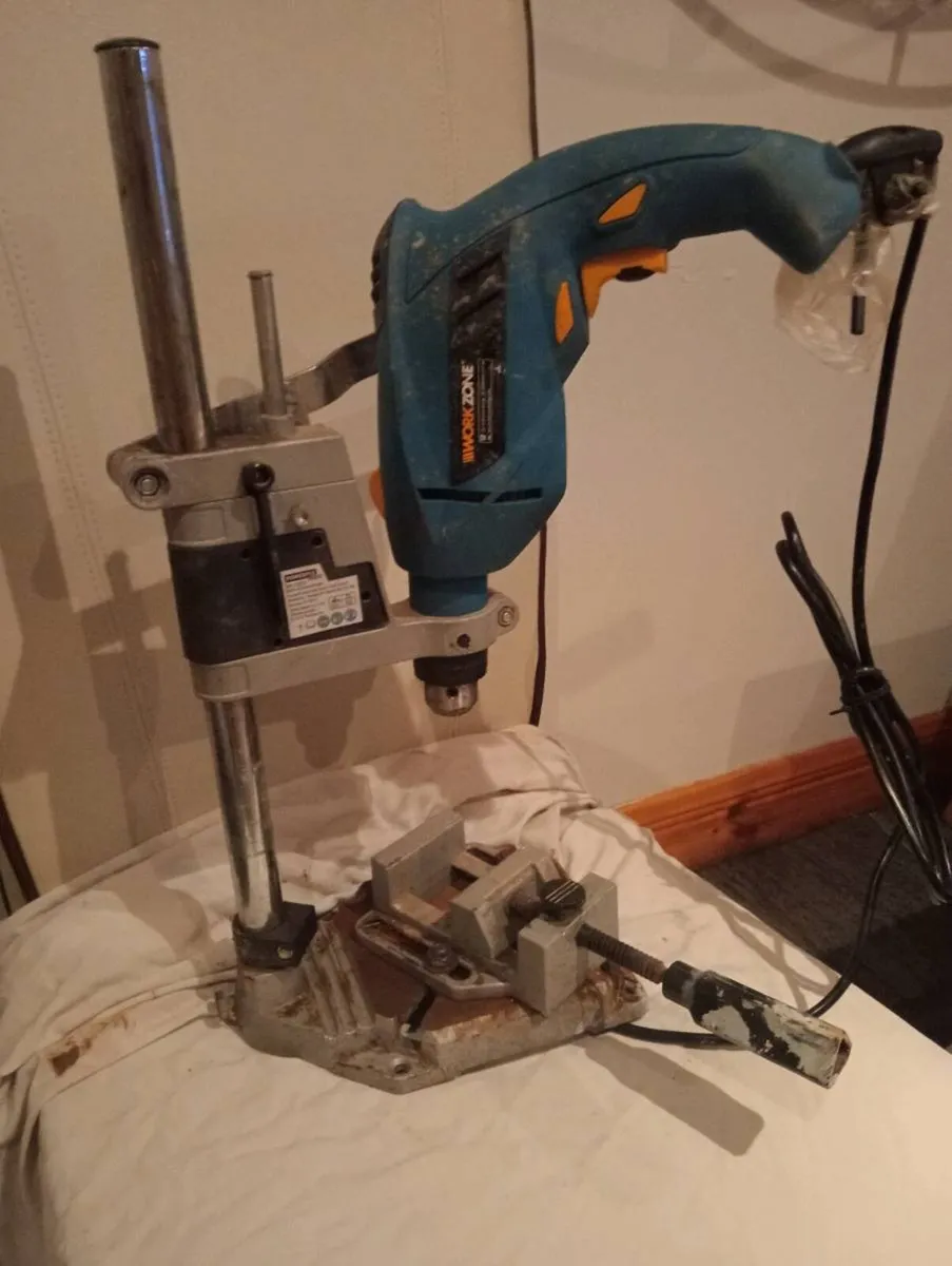 Bench drill press stand and drill - Image 2