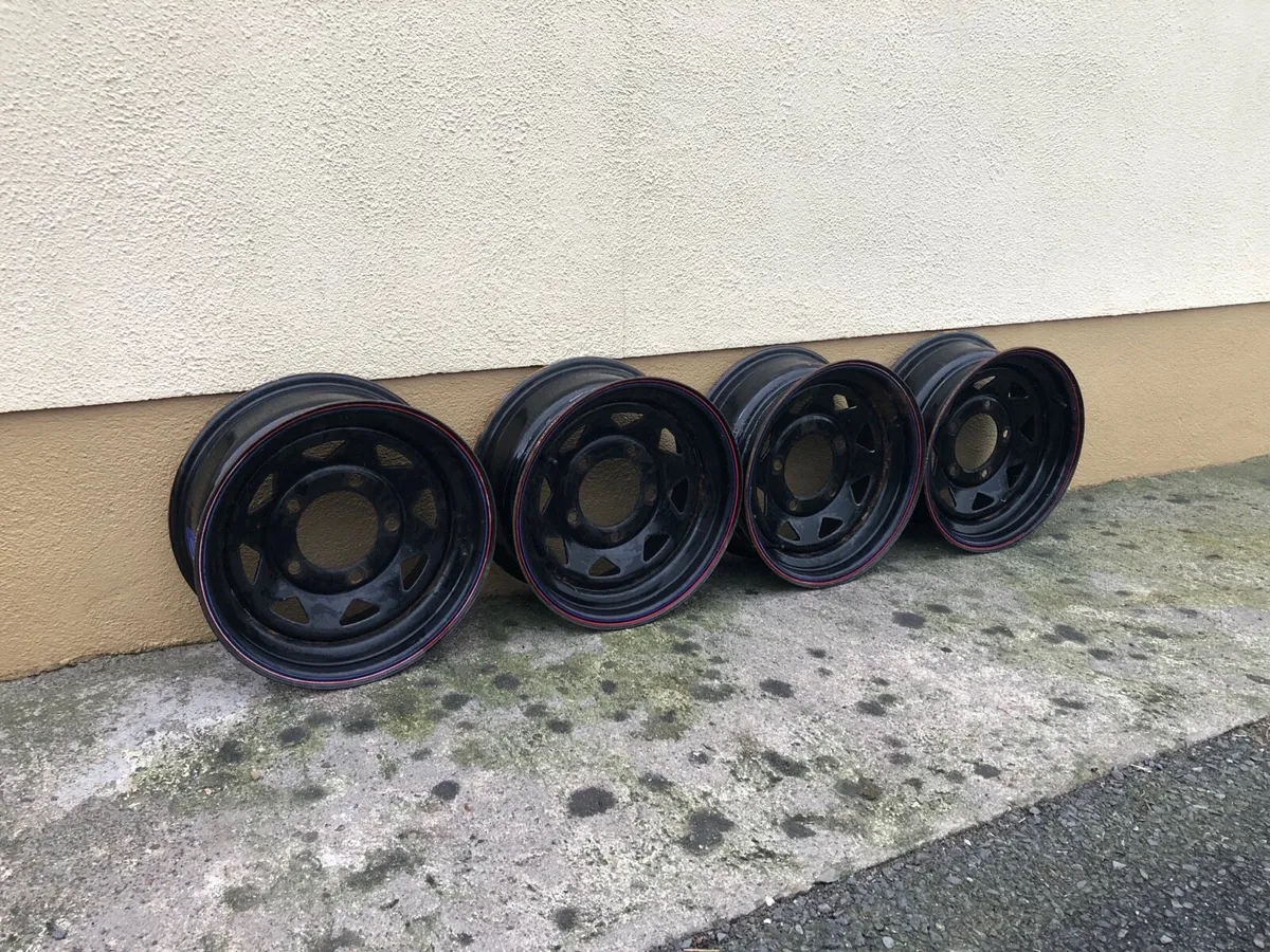 16” 4x4 Satin Black Wide Rims - Image 4