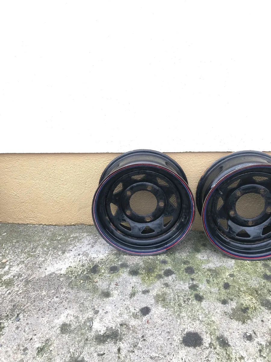 16” 4x4 Satin Black Wide Rims - Image 3