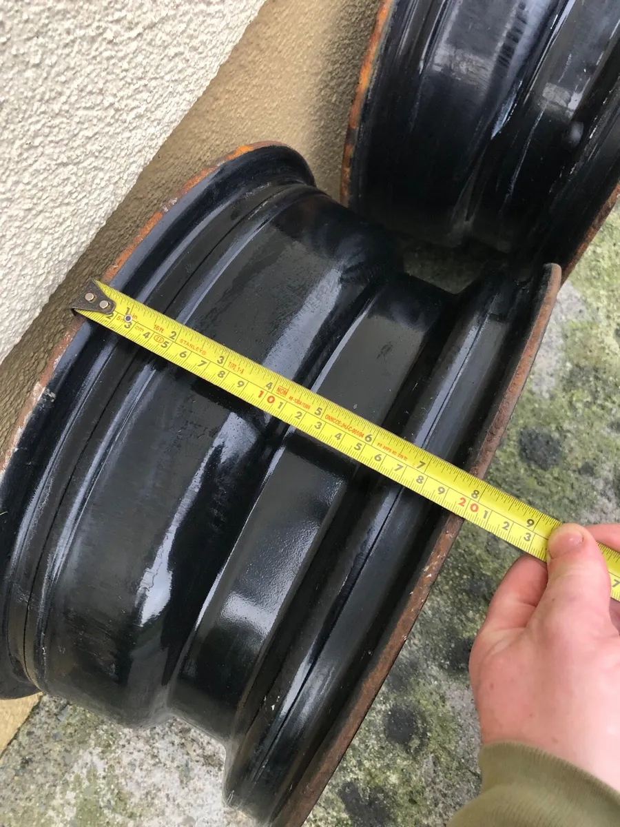 16” 4x4 Satin Black Wide Rims - Image 2