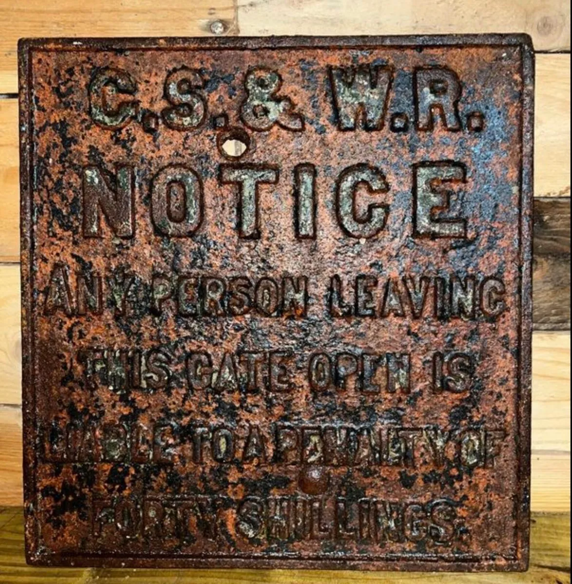 Antique Railway Sign - Image 1