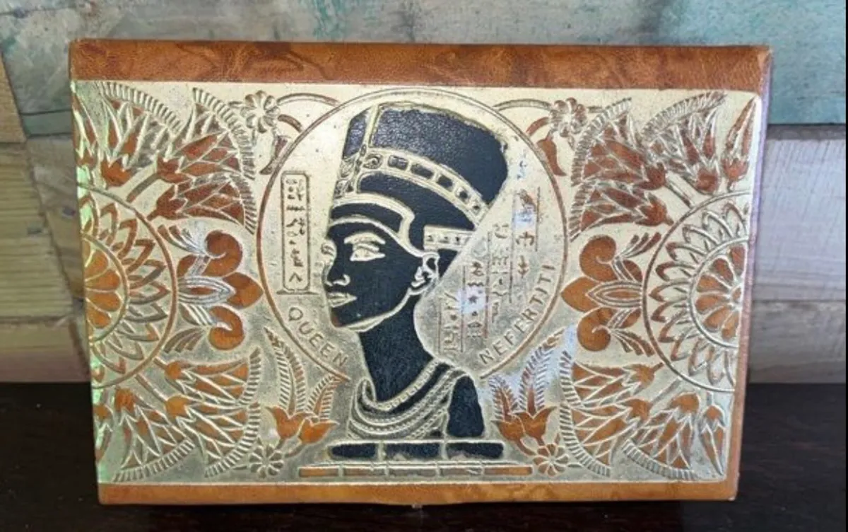 Vintage Jewellery Box - Camel Leather - Image 3