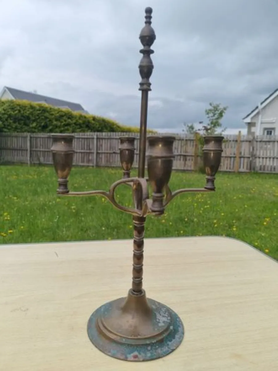 Vintage Brass Candlestick Peerage England - Image 1