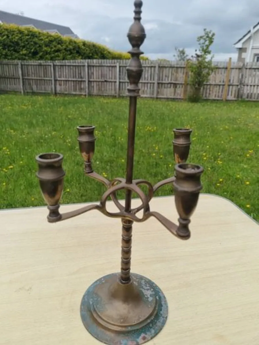 Vintage Brass Candlestick Peerage England - Image 2