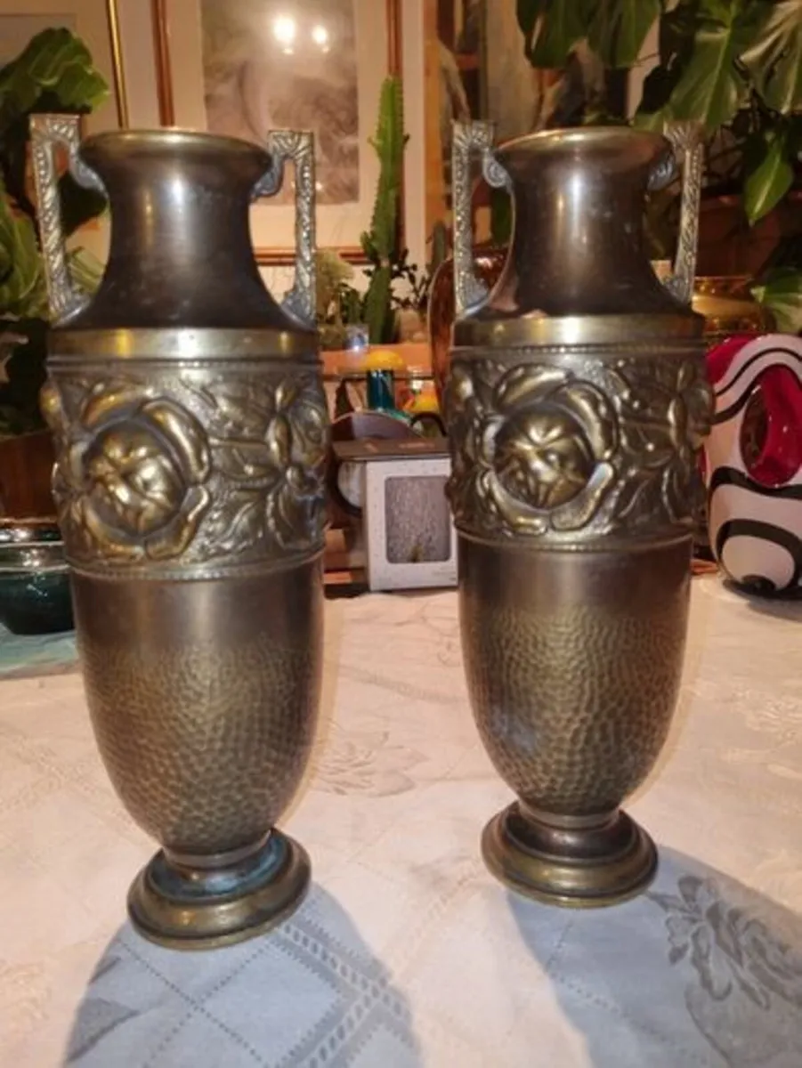 Art Nouveau Brass Vase, Beldray, - Image 3