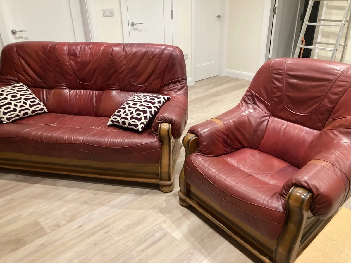 Sofa, 3 seater and one chair - Image 3