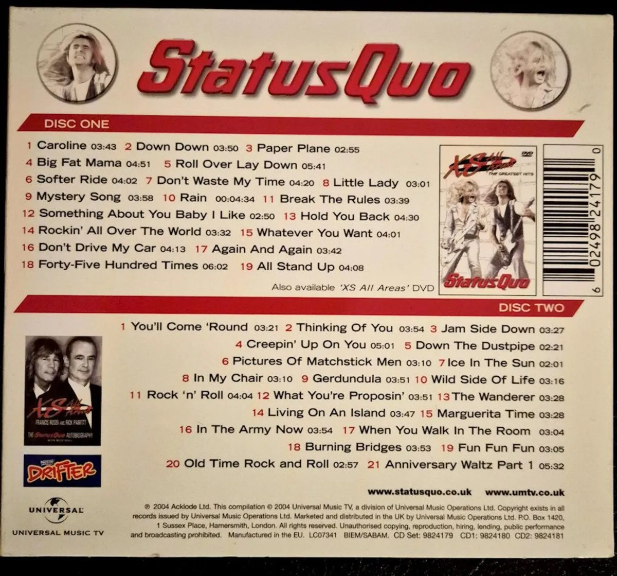 Status Quo - XS All Areas - 2-CD - Image 2