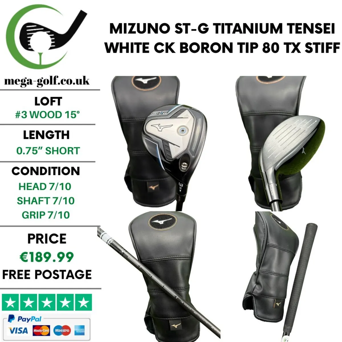 Mizuno ST-G Titanium #3 Wood 15° / TX Stiff - Image 1