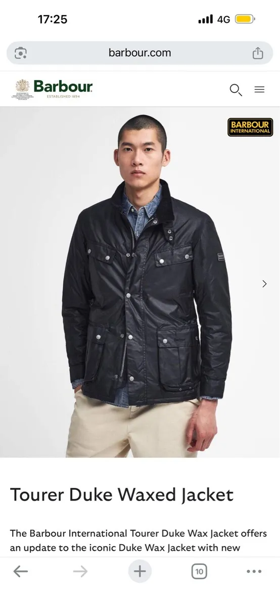 Barbour Tourer Duke Waxed Jacket Men’s - Image 1