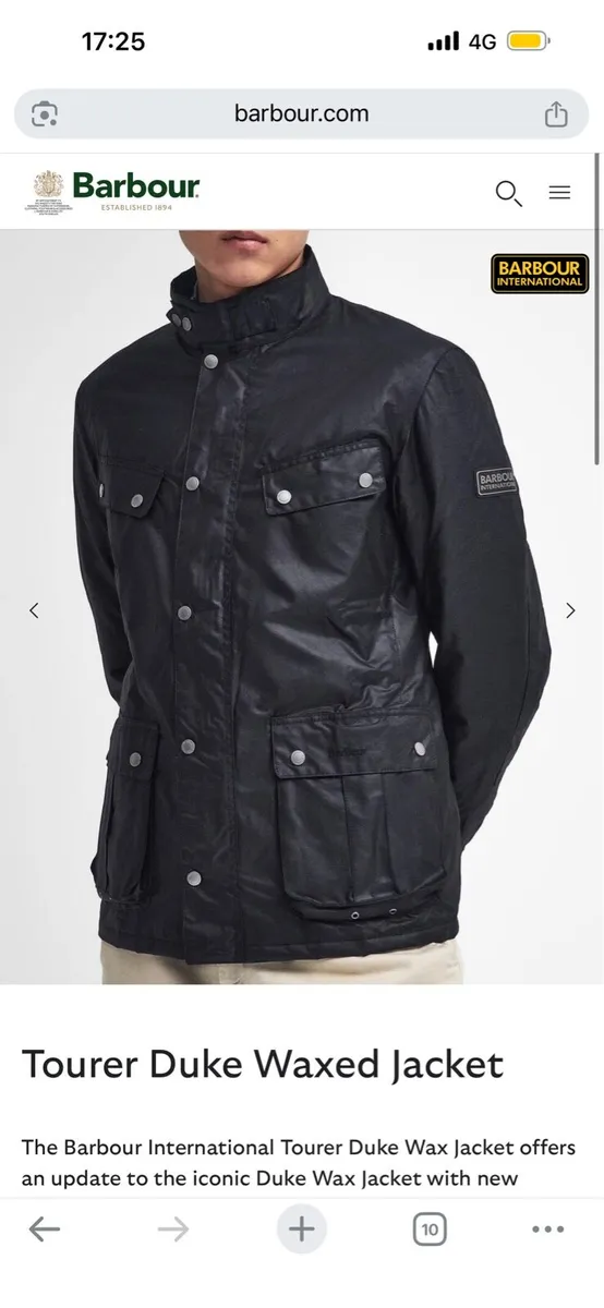 Barbour Tourer Duke Waxed Jacket Men’s - Image 2