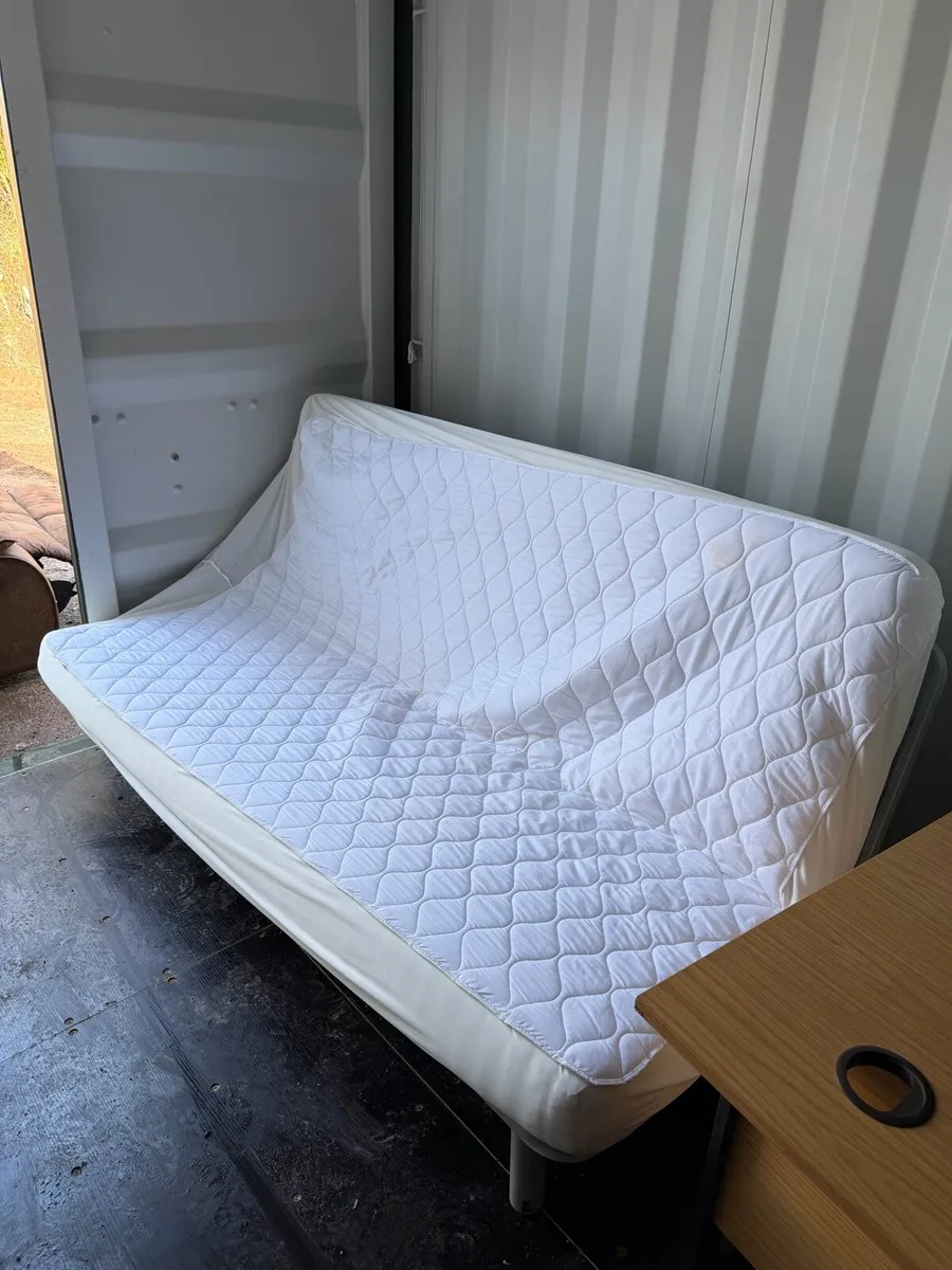 Red Futon Sofa Bed - Image 1