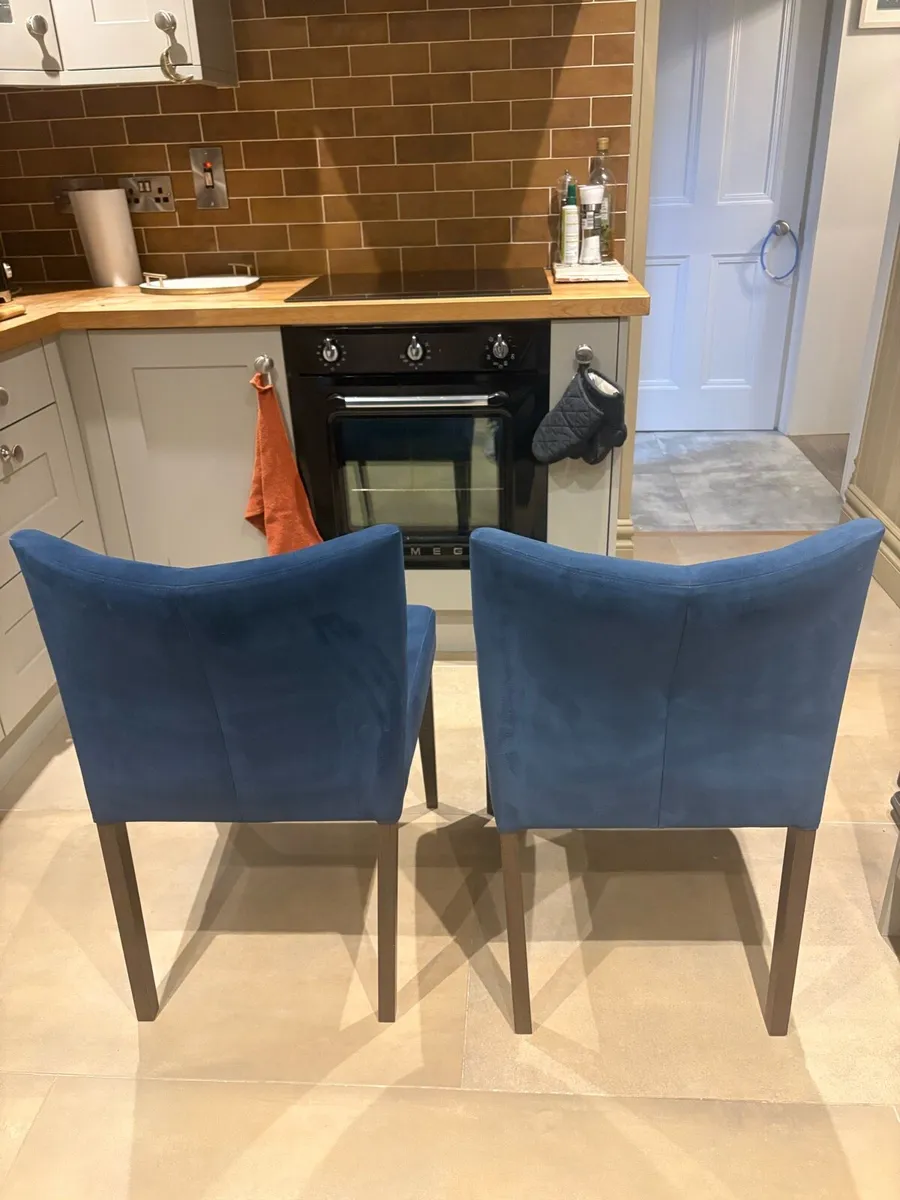 Navy Velvet Dining Room chairs - Image 2
