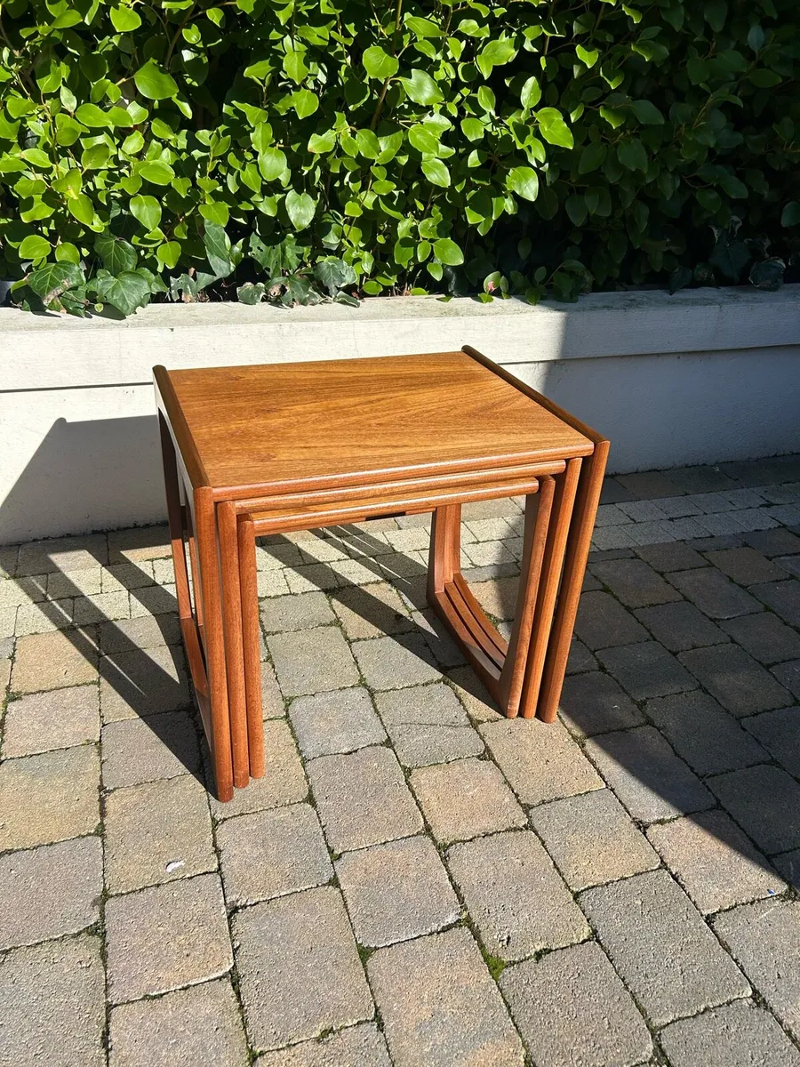 G plan mid century teak quadrille table set - Image 4