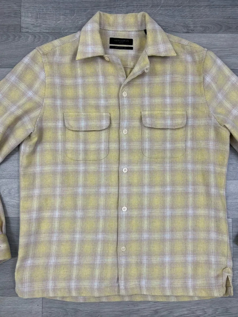 All Saints Wool Blend Check Shirt Mens S/M - Image 2