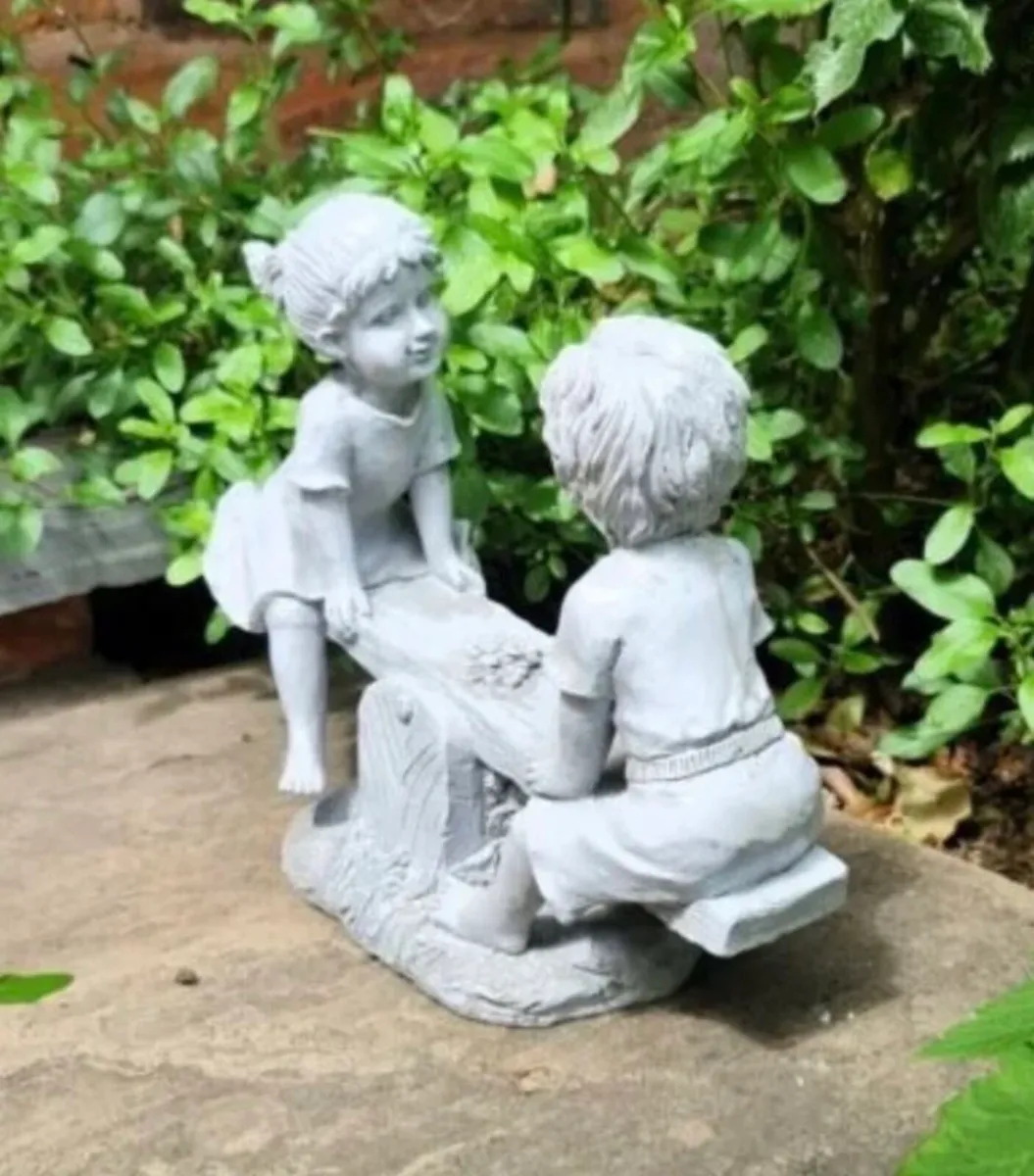 Garden Ornament Boy and Girl Seesaw NEW - Image 4