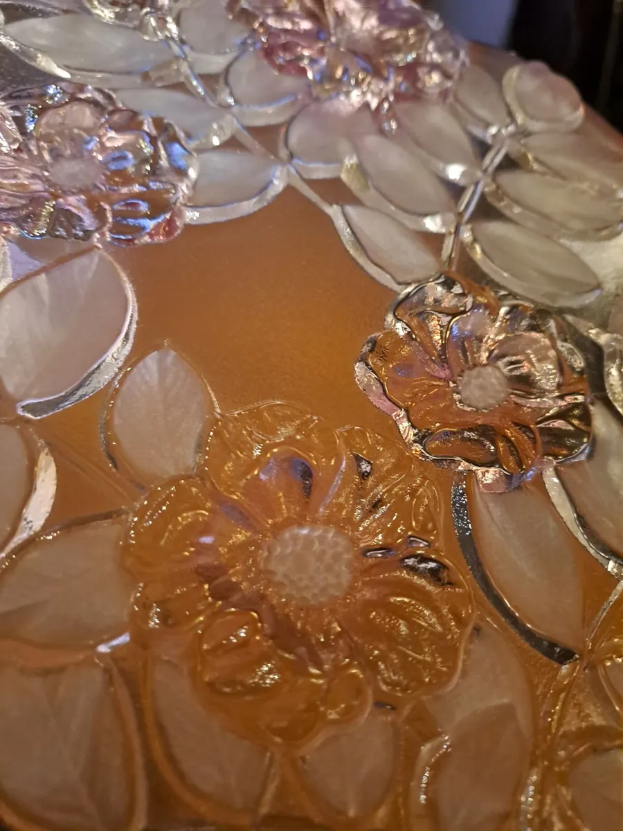 Large Mid-Century Frosted Art Glass Bowl - Image 4