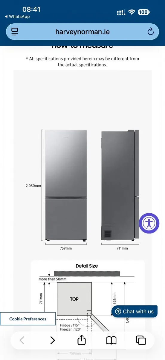 Samsung Series 8 Classic Fridge Freezer - Image 1