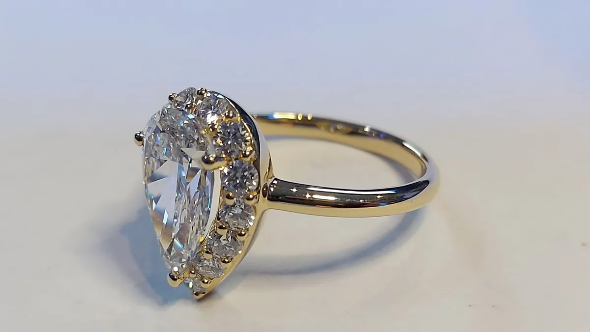 14 KT Gold Ring with 2.72 ct Lab Grown Diamond IGI - Image 4