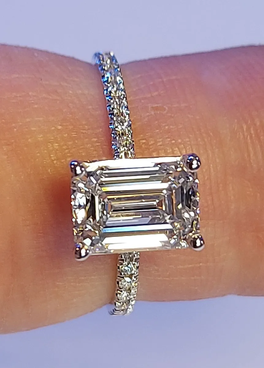 14k Gold ring with 2 ct Lab-Grown Diamond IGI - Image 2