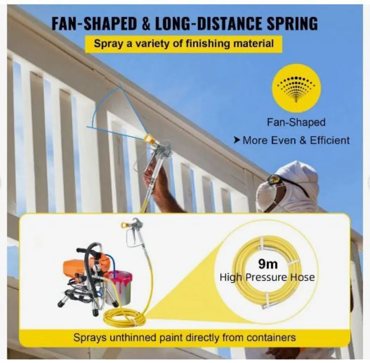 Airless Paint Sprayer with High Pressure Hose - Image 4
