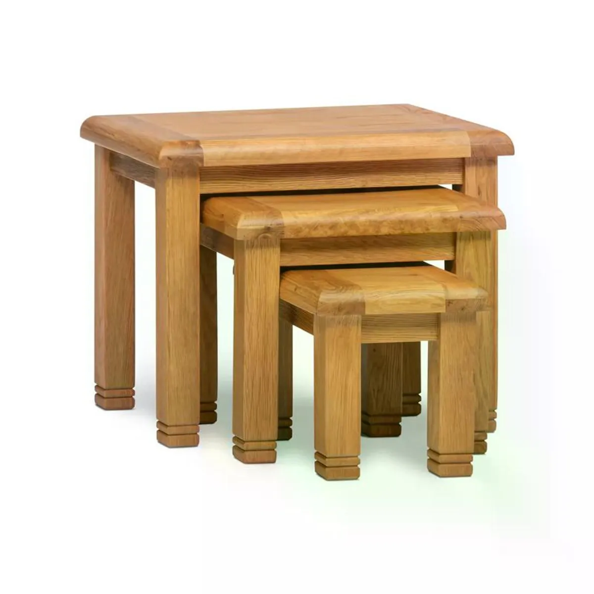 Set of 3 Solid Oak Coffee/Occasional Tables