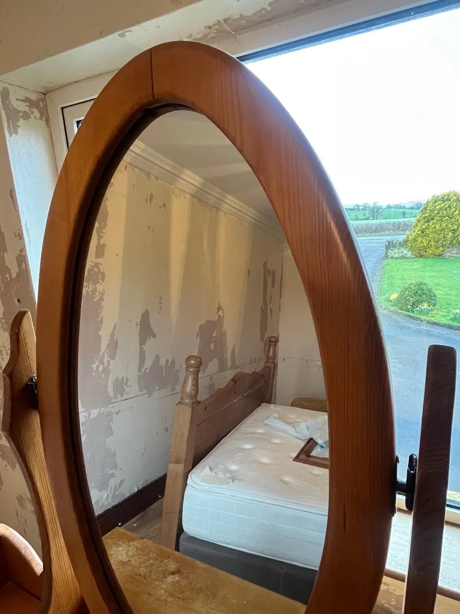 Vintage Solid Pine Dressing Table / Vanity - Image 3