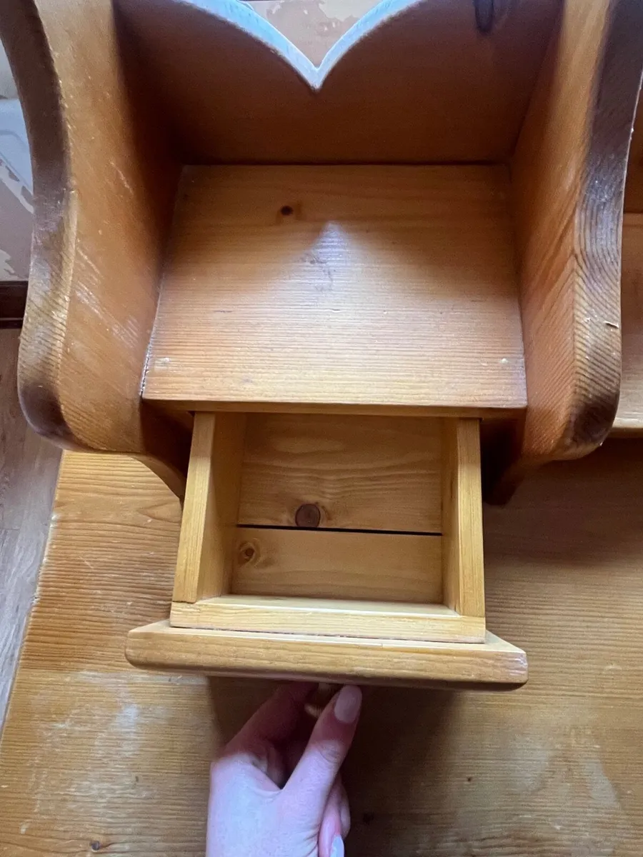 Vintage Solid Pine Dressing Table / Vanity - Image 4