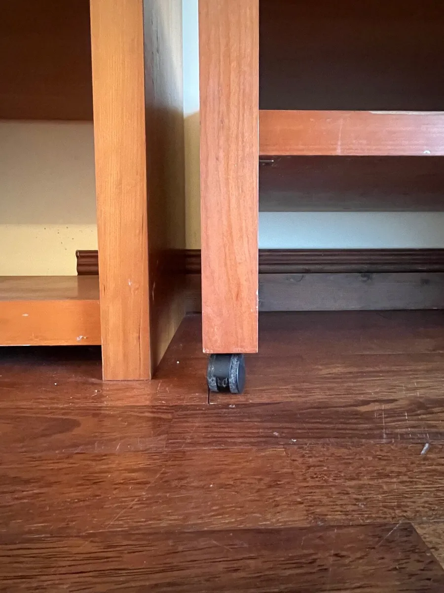 Large Solid Wood Shelving Unit with Pull-Out - Image 4