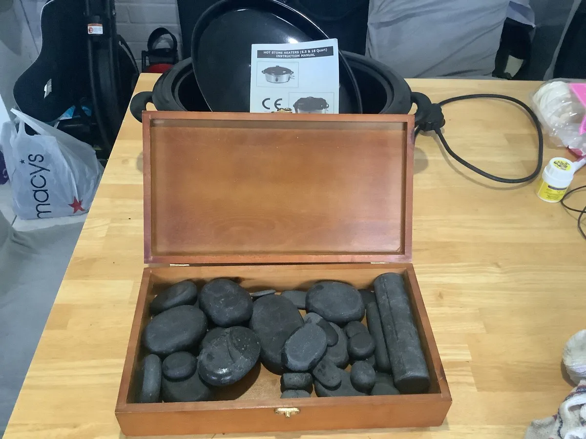 MassageMaster hot stone heater + stone set - Image 3