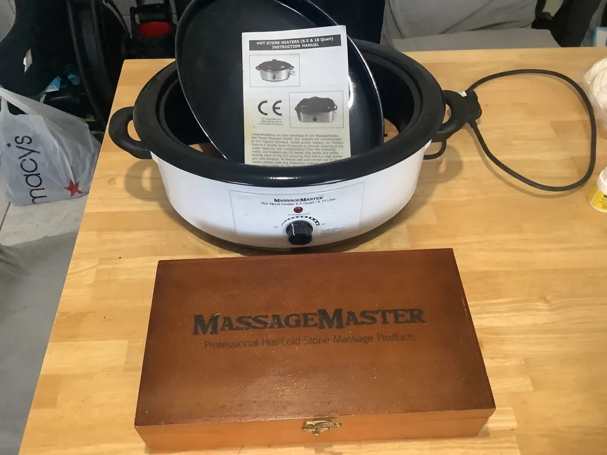 MassageMaster hot stone heater + stone set - Image 4