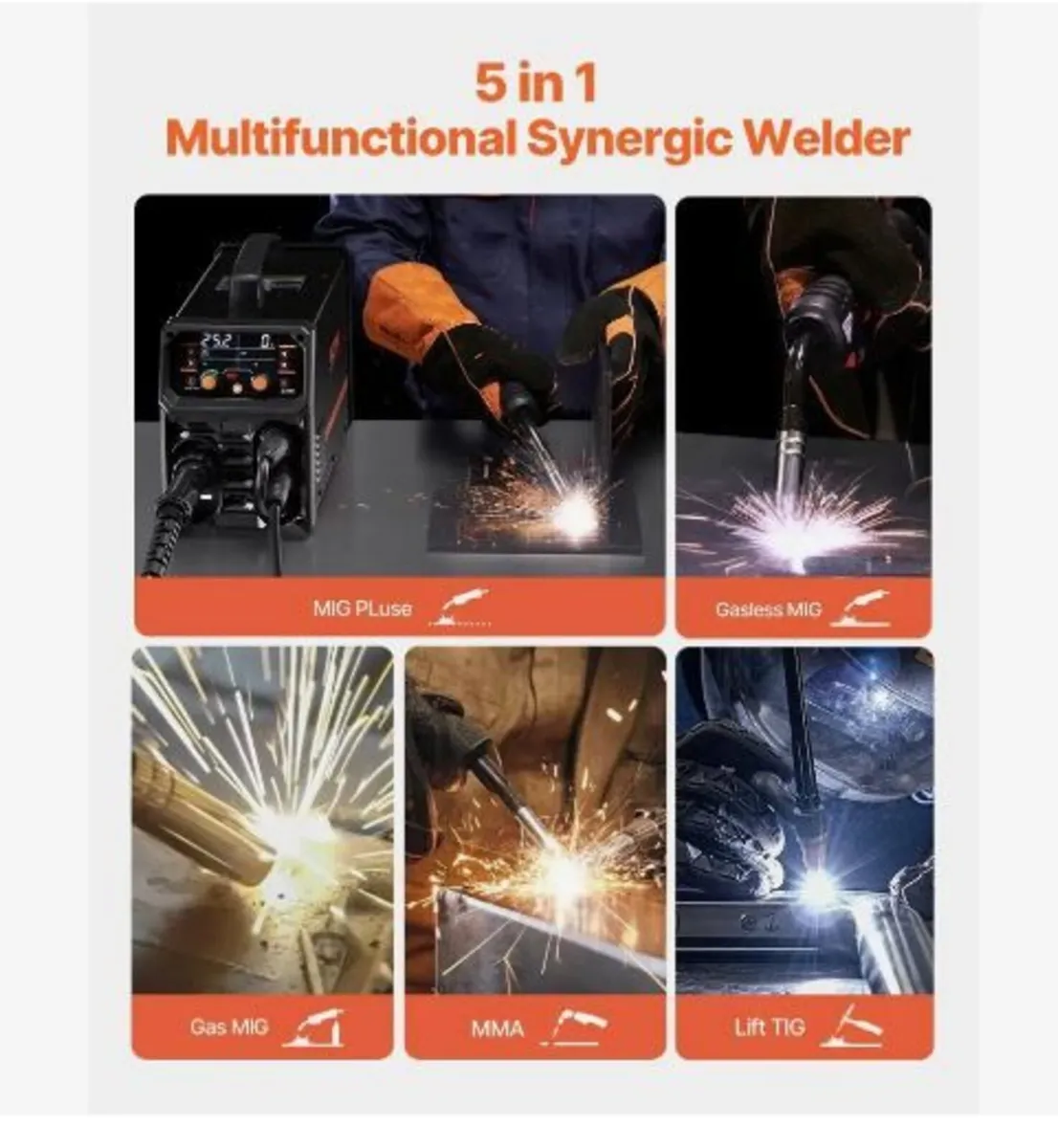 Pro MIG Welder, 250Amp Pluse Mig Welding Machine - Image 2