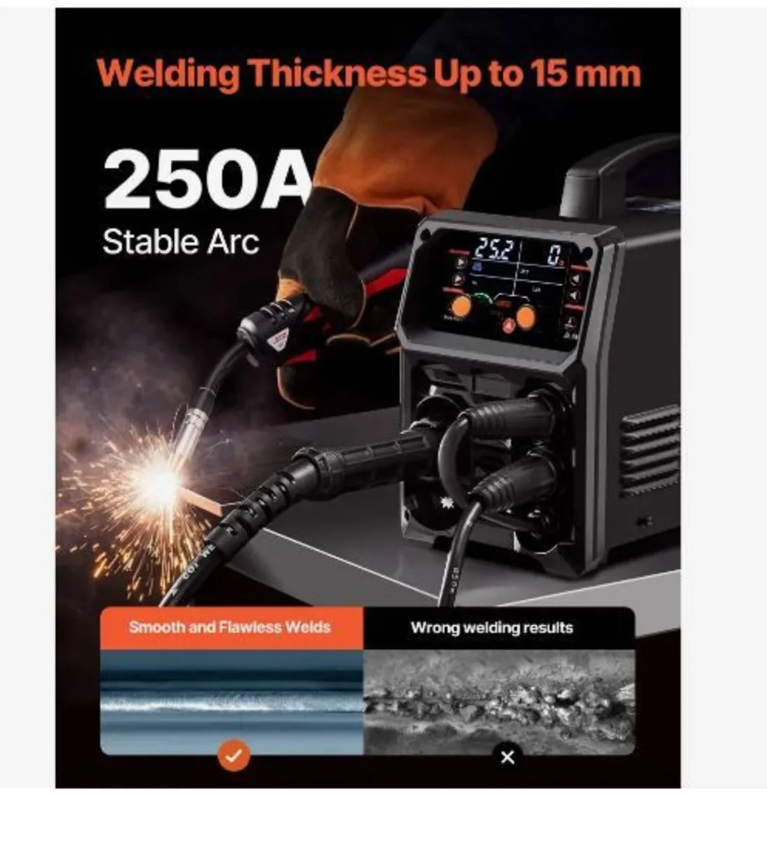 Pro MIG Welder, 250Amp Pluse Mig Welding Machine - Image 3