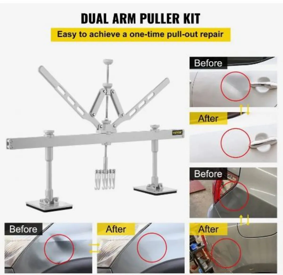 Dent Pull Lever Bar Kit Fit for Aluminum and Steel - Image 4