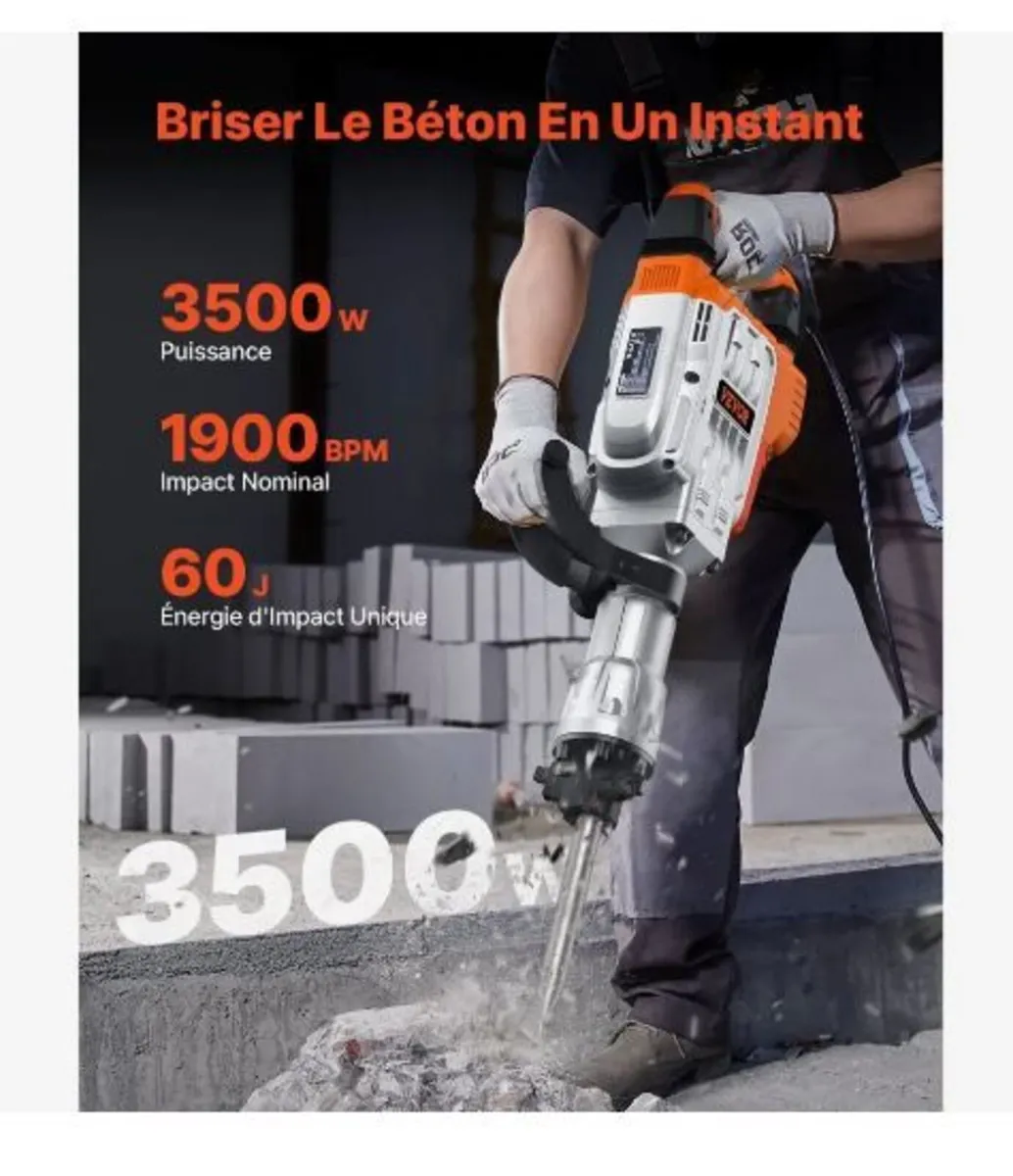 Demolition Jack Hammer, 3500W - Image 2