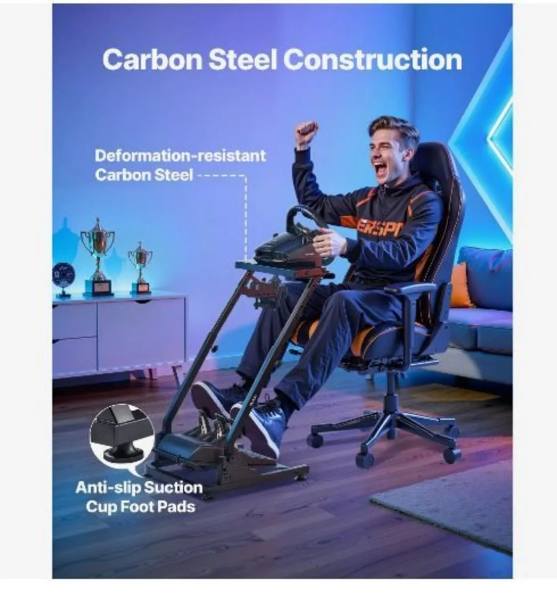 Racing Wheel Stand, Adjustable & Foldable - Image 2