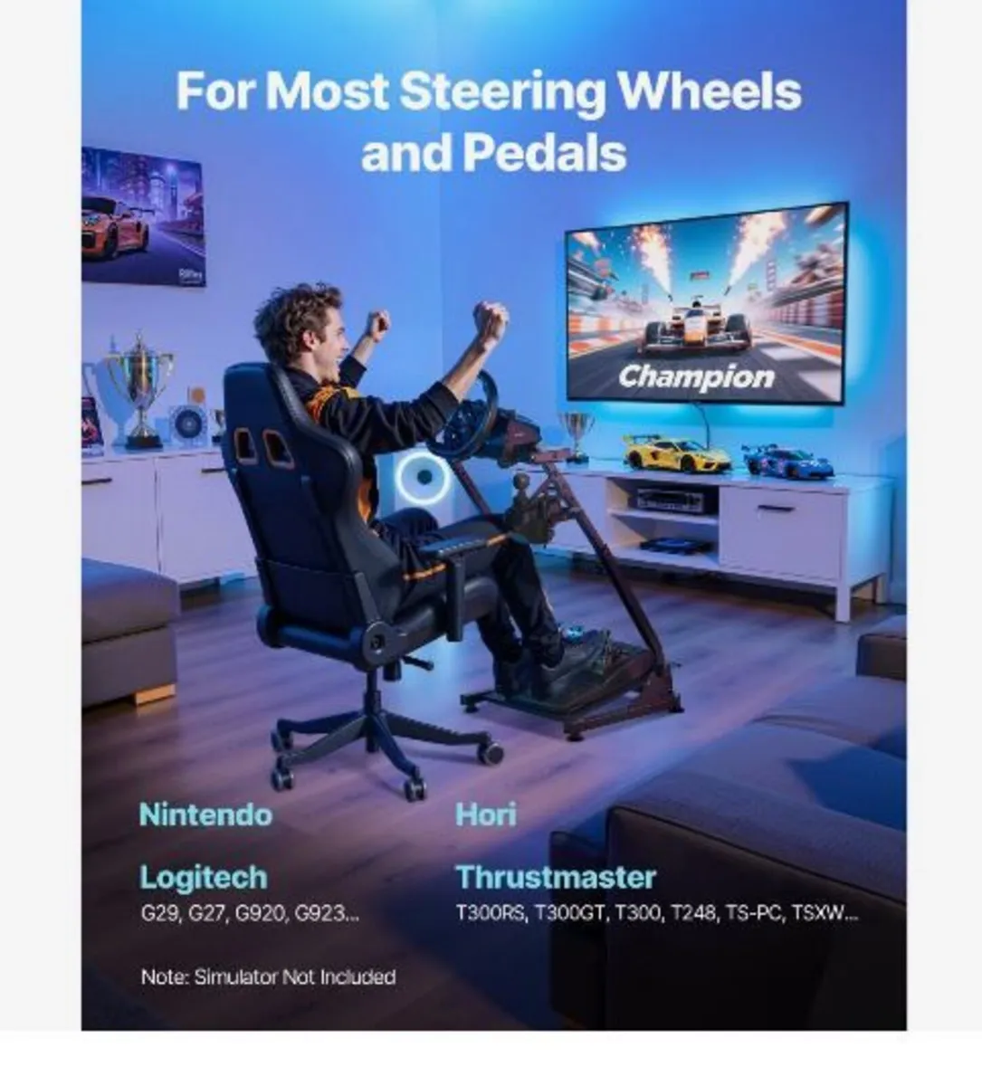 Racing Wheel Stand, Adjustable & Foldable - Image 3