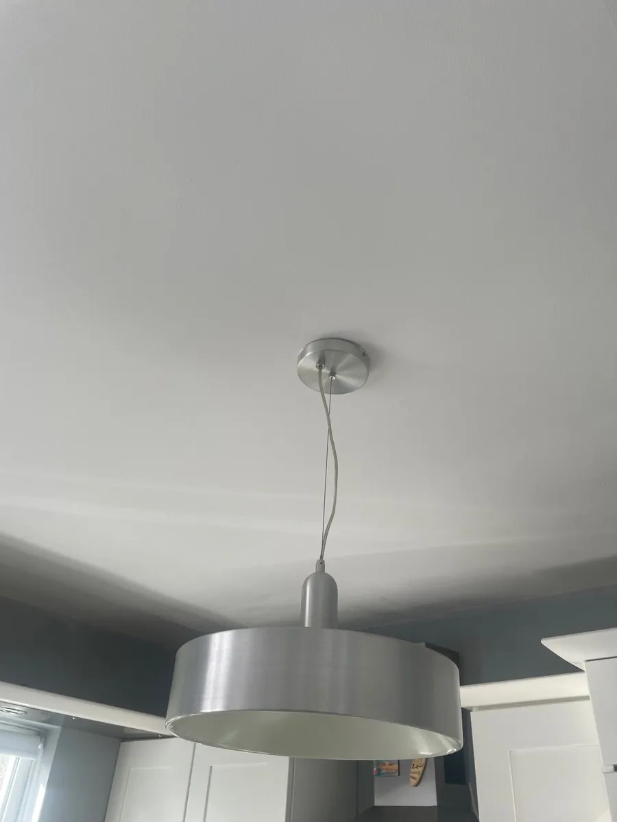 2x Stainless Steel Ceiling lights and reading lamp - Image 1