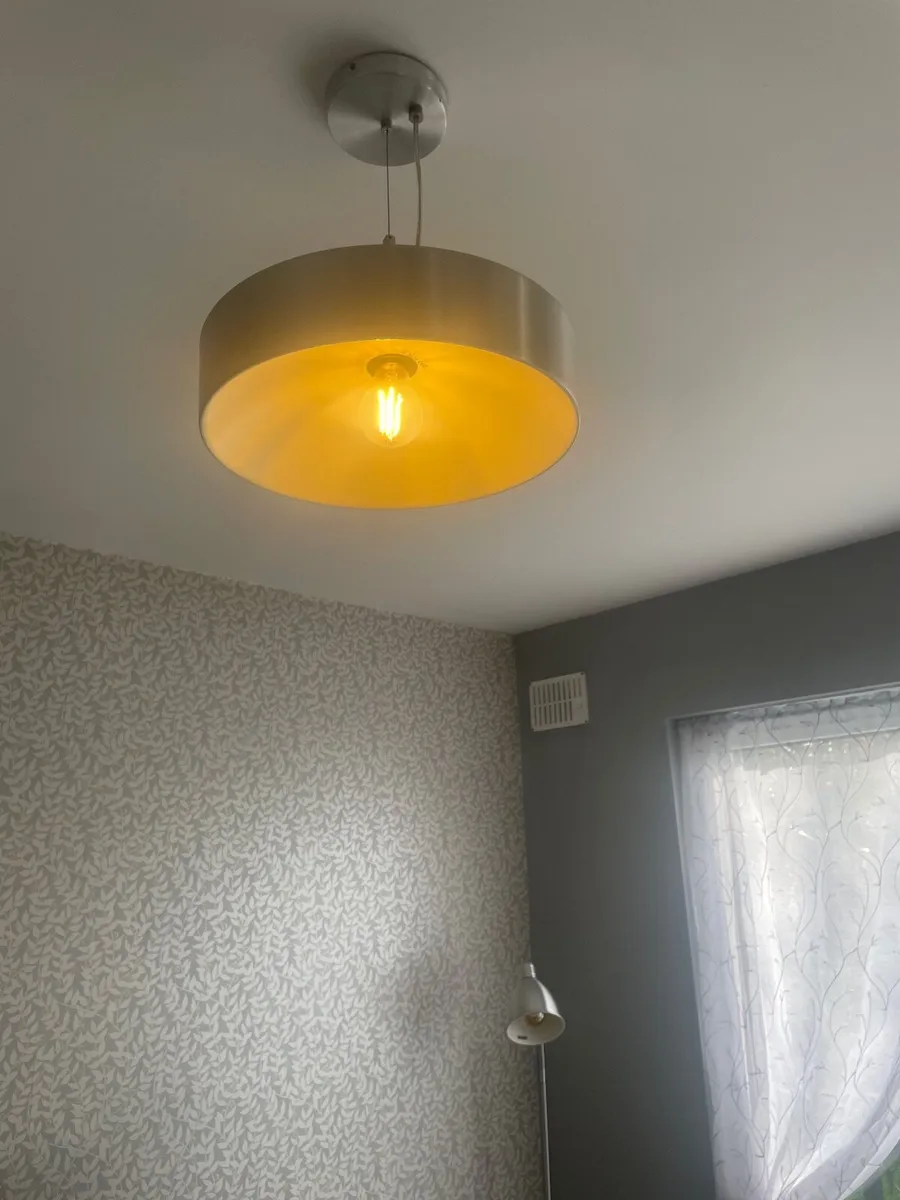 2x Stainless Steel Ceiling lights and reading lamp - Image 3