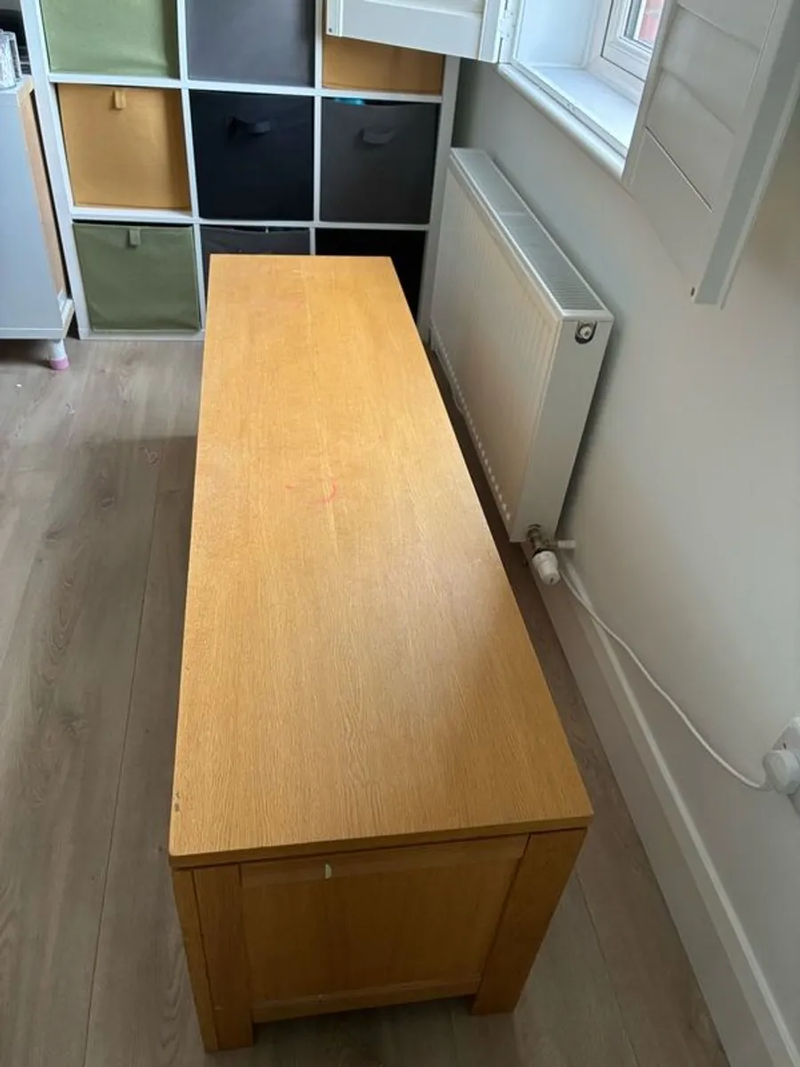 Solid Oak TV unit - Image 3